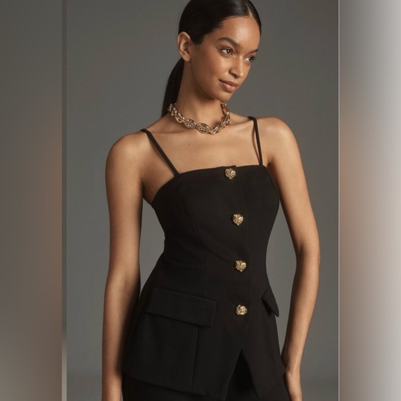 ANTHROPOLGIE MAEVE Structured Twofer Jumpsuit SIZE: XS - Picture 4 of 4